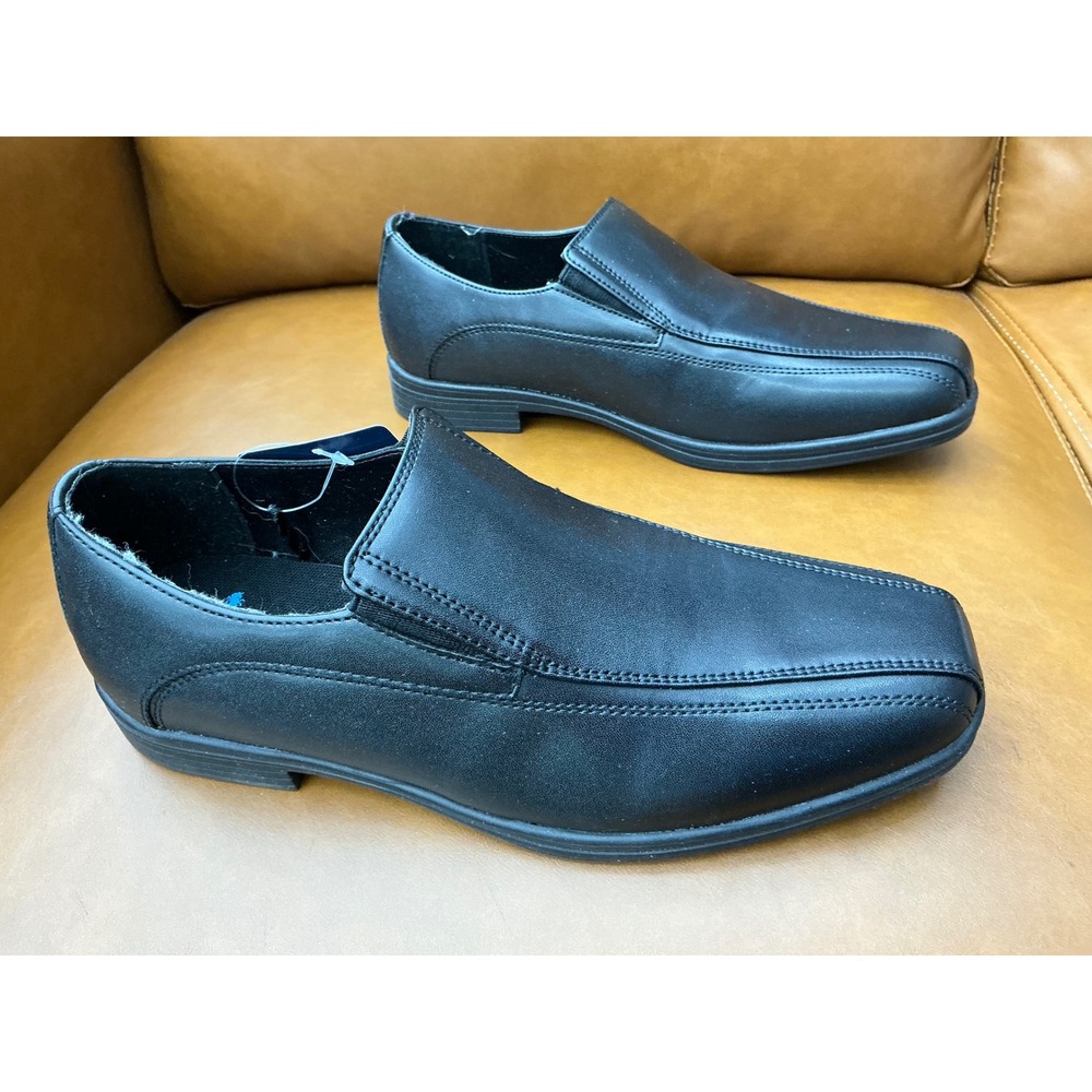 Stafford Dash Jr Loafers Boys Size 7 Black Bicycle Toe Slip‎ On Shoes